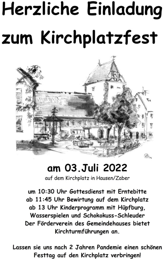 Kirchplatzfest 2022 Ev. Kirchengemeinde Hausen
